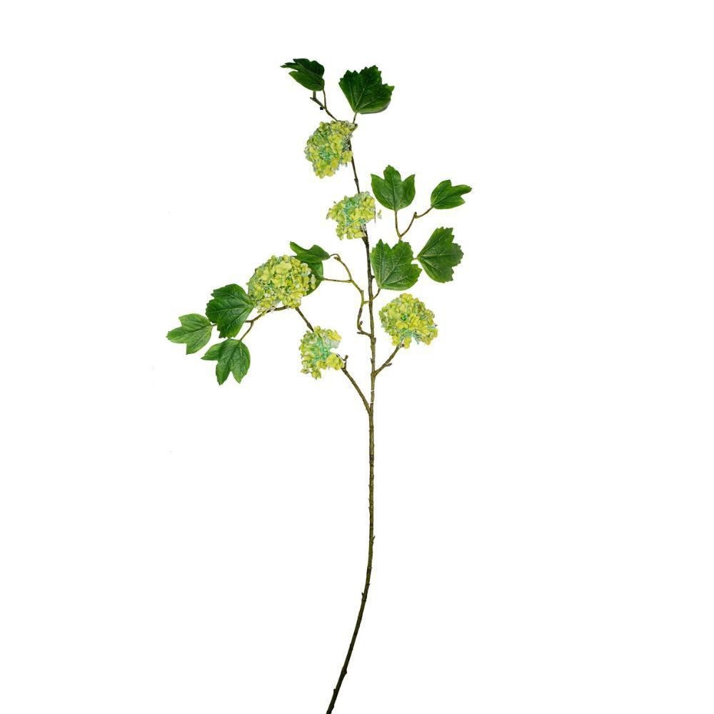 RAMO DI VIBURNO CON 5 FIORI VERDE CM.92